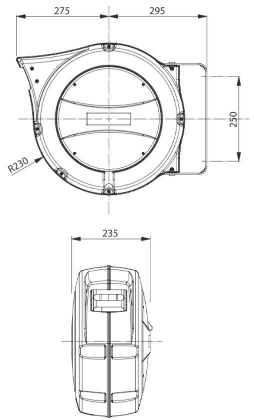 Schema tecnico avvolgitubo Zeca AM86/AGRI